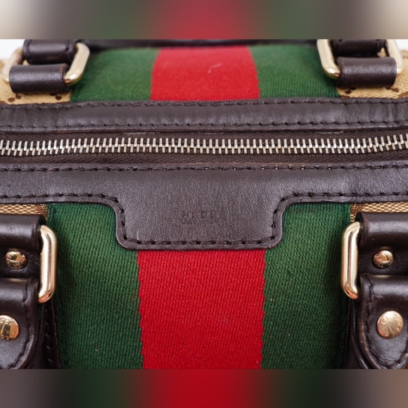 BA04❤️ Gucci GG Monogram Web Boston Bag - Picture 2 of 15